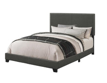 Load image into Gallery viewer, Boyd Full Upholstered Bed with Nailhead Trim Charcoal image
