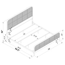 Load image into Gallery viewer, Lanewood Eastern King &amp; Queen Bed Black &amp; White
