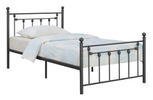 Load image into Gallery viewer, Canon Full Metal Slatted Headboard Platform Bed - Gunmetal image
