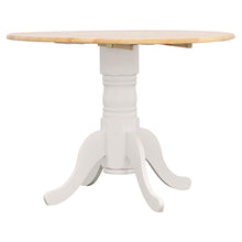 Load image into Gallery viewer, Allison Drop Leaf Round Dining Table Natural Brown and White
