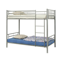 Load image into Gallery viewer, Hayward Twin Over Twin Bunk Bed Silver image
