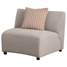 Load image into Gallery viewer, Fayette Upholstered Armless Chair Greige
