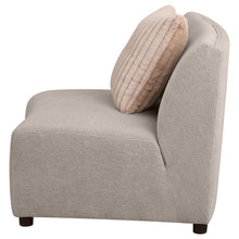 Load image into Gallery viewer, Fayette Upholstered Armless Chair Greige
