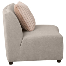 Load image into Gallery viewer, Fayette Upholstered Armless Chair Greige
