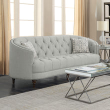 Load image into Gallery viewer, Avonlea Sloped Arm Upholstered Sofa Trim Grey image
