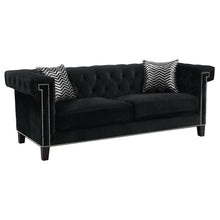 Load image into Gallery viewer, Reventlow Tufted Sofa Black image
