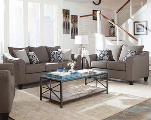 Salizar Upholstered Flared Arm Living Room Set Grey image