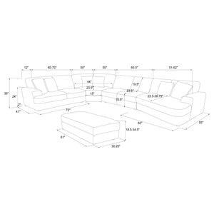 Emberson Upholstered Modular Sectional Sofa Ivory