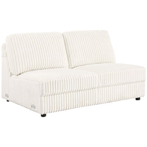 Emberson Upholstered Armless Loveseat Ivory