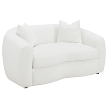 Load image into Gallery viewer, Isabella Upholstered Tight Back Loveseat White
