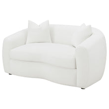 Load image into Gallery viewer, Isabella Upholstered Tight Back Loveseat White
