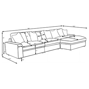 Blaine Upholstered Reversible Chaise Sectional Sofa