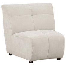 Load image into Gallery viewer, Charlotte Upholstered Curved Armless Chair Ivory
