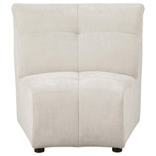 Load image into Gallery viewer, Charlotte Upholstered Curved Armless Chair Ivory

