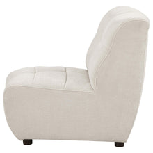 Load image into Gallery viewer, Charlotte Upholstered Curved Armless Chair Ivory
