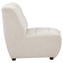 Load image into Gallery viewer, Charlotte Upholstered Curved Armless Chair Ivory
