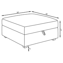 Load image into Gallery viewer, Cambria Storage Ottoman
