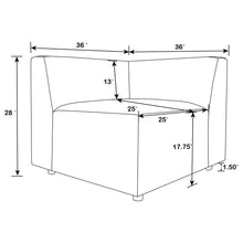Load image into Gallery viewer, Freddie Upholstered Corner Chair Pearl
