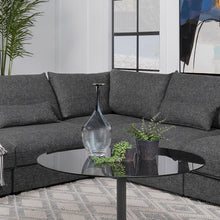 Load image into Gallery viewer, Sasha Upholstered Corner Chair Barely Black
