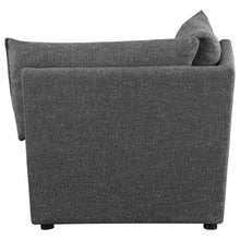 Load image into Gallery viewer, Sasha Upholstered Corner Chair Barely Black
