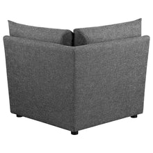 Load image into Gallery viewer, Sasha Upholstered Corner Chair Barely Black
