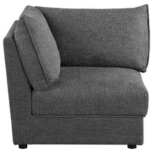 Load image into Gallery viewer, Sasha Upholstered Corner Chair Barely Black
