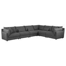 Load image into Gallery viewer, Sasha Upholstered Corner Chair Barely Black
