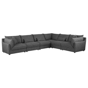 Sasha Upholstered Corner Chair Barely Black