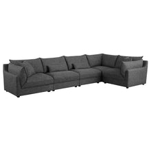 Load image into Gallery viewer, Sasha Upholstered Corner Chair Barely Black
