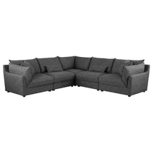 Load image into Gallery viewer, Sasha Upholstered Corner Chair Barely Black
