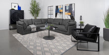 Load image into Gallery viewer, Sasha Upholstered Corner Chair Barely Black
