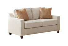 Load image into Gallery viewer, Christine Upholstered Cushion Back Loveseat Beige image
