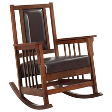 Load image into Gallery viewer, Ida Upholstered Rocking Chair Tobacco and Dark Brown image
