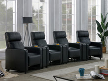 Load image into Gallery viewer, Toohey Upholstered Tufted Recliner Home Theater Set
