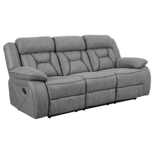 Load image into Gallery viewer, Higgins Pillow Top Arm Upholstered Motion Sofa Grey
