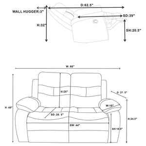 Nova Reclining 3 Pc Set