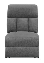 Load image into Gallery viewer, Bahrain Upholstered Armless Power Recliner Charcoal
