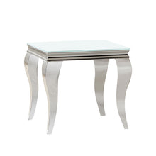 Load image into Gallery viewer, Luna Square End Table White and Chrome image
