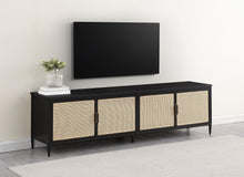 Load image into Gallery viewer, Amherst 4-door 78-inch Metal TV Stand Media Console Black
