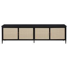 Load image into Gallery viewer, Amherst 4-door 78-inch Metal TV Stand Media Console Black
