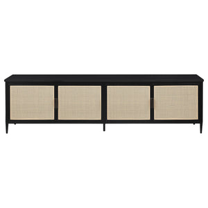 Amherst 4-door 78-inch Metal TV Stand Media Console Black
