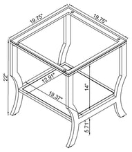 Load image into Gallery viewer, Saide Square End Table with Mirrored Shelf Chrome
