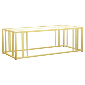 Adri Metal Frame Coffee Table Matte Brass image