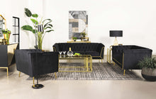 Load image into Gallery viewer, Adri Rectangular Glass Top Coffee Table Clear and Black Nickel
