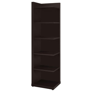 Pinckard 6-tier Corner Bookcase Cappuccino image