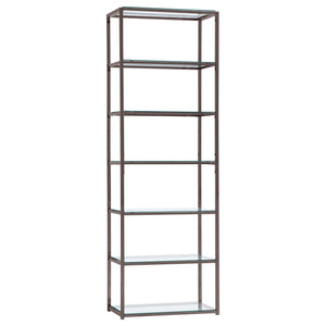 Kate 6-shelf Bookcase Black Nickel image