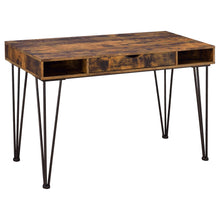 Load image into Gallery viewer, Olvera 1-drawer Writing Desk Antique Nutmeg and Dark Bronze image
