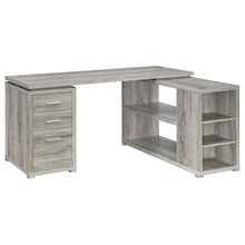 Load image into Gallery viewer, Yvette L-shape Office Desk Grey Driftwood
