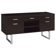 Load image into Gallery viewer, Lawtey 5-drawer Credenza with Adjustable Shelf Cappuccino

