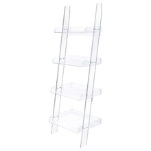 Load image into Gallery viewer, Amaturo 4-shelf Ladder Bookcase Clear
